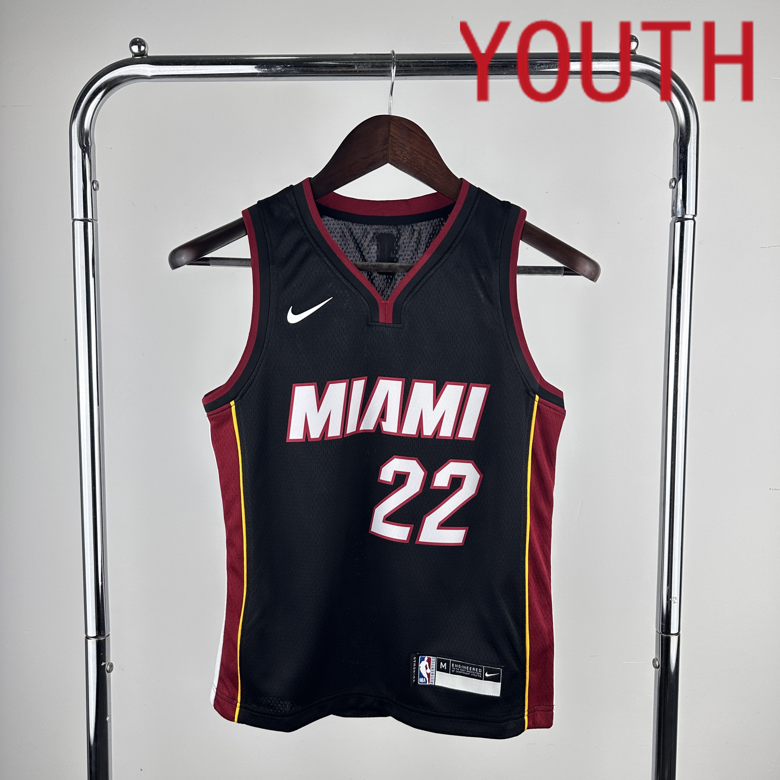 Youth Miami Heat #22 Butler Black Nike 2024 NBA Jersey